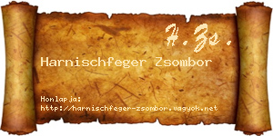Harnischfeger Zsombor névjegykártya